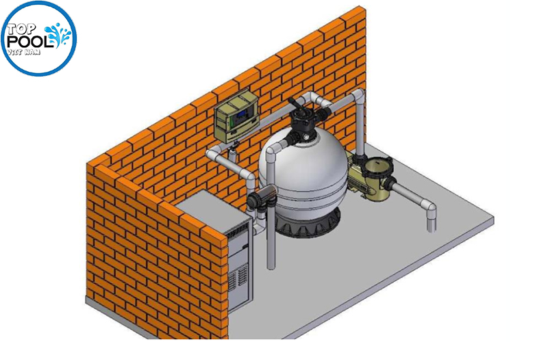 máy điện phân muối hồ bơi Pentair 10gr/h