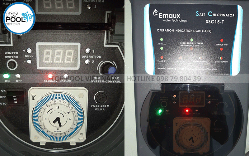 máy điện phân nước muối emaux