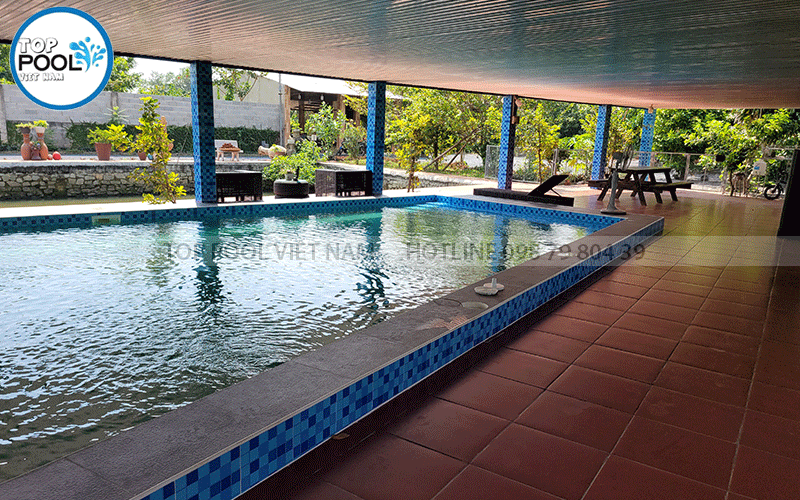 máy lọc hồ bơi trong nhà