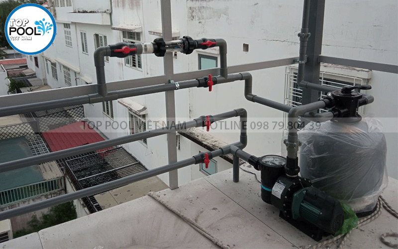 máy lọc nước bể bơi mini