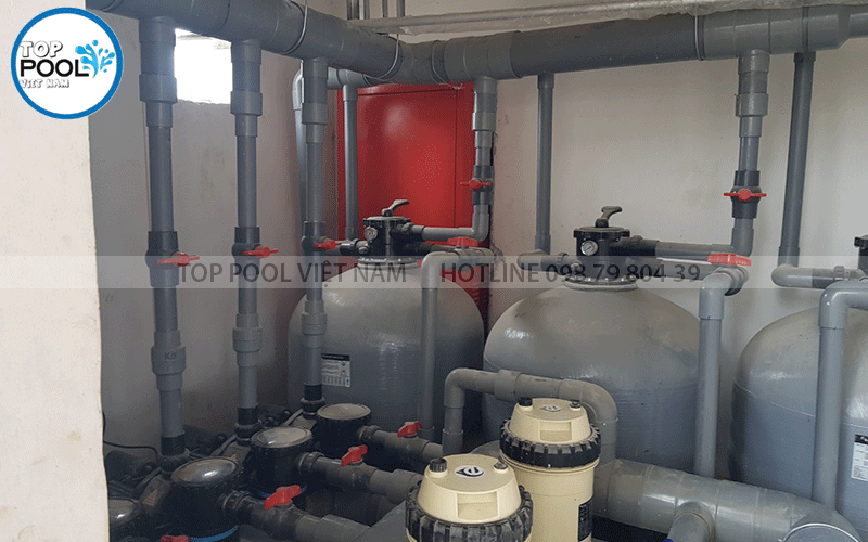 máy lọc nước hồ bơi công cộng