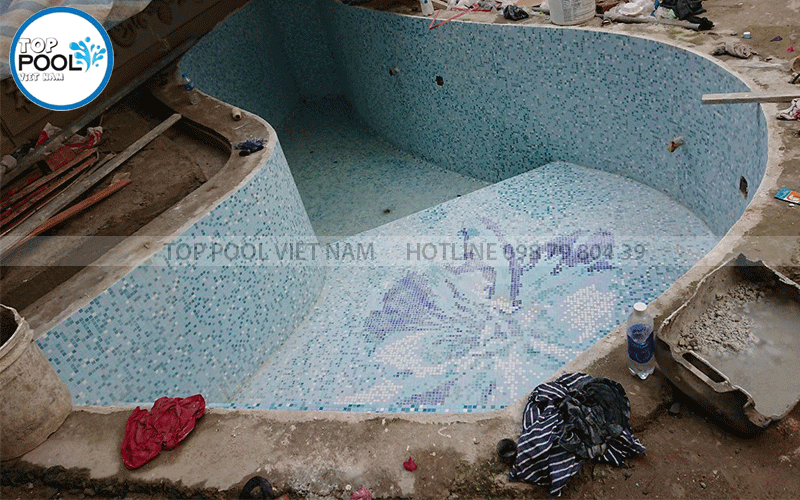 ốp gạch hồ bơi tại quận gò vấp