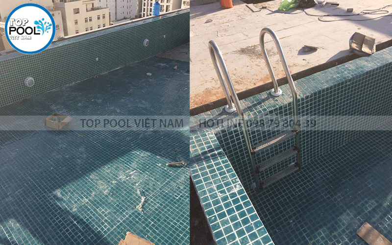 ốp gạch hồ bơi