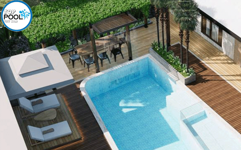 phối cảnh hồ bơi sân vườn