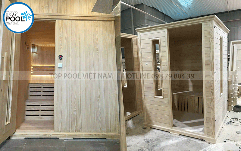 phòng xông hơi khô gia đình đẹp