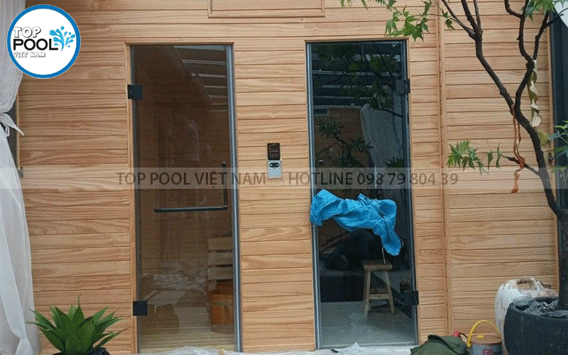 phòng xông hơi khô gỗ thông