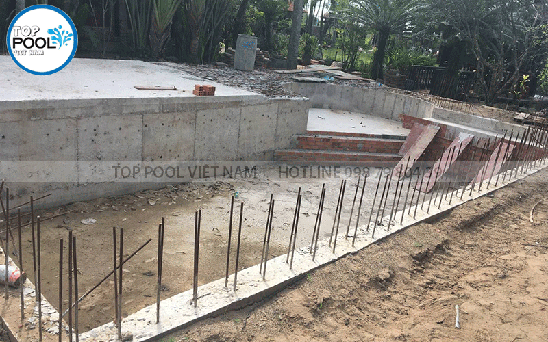 quy trình thi công hồ bơi tại Long An