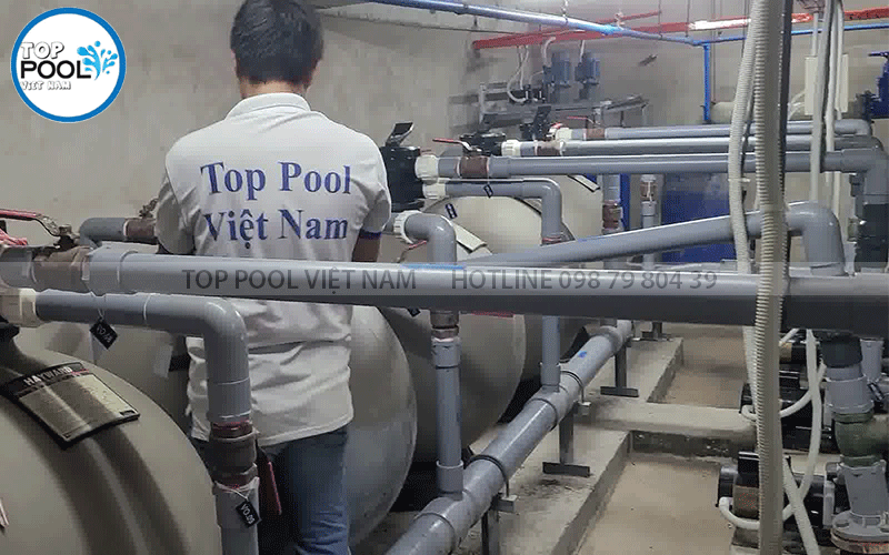 sửa chữa hệ thống lọc nước hồ bơi