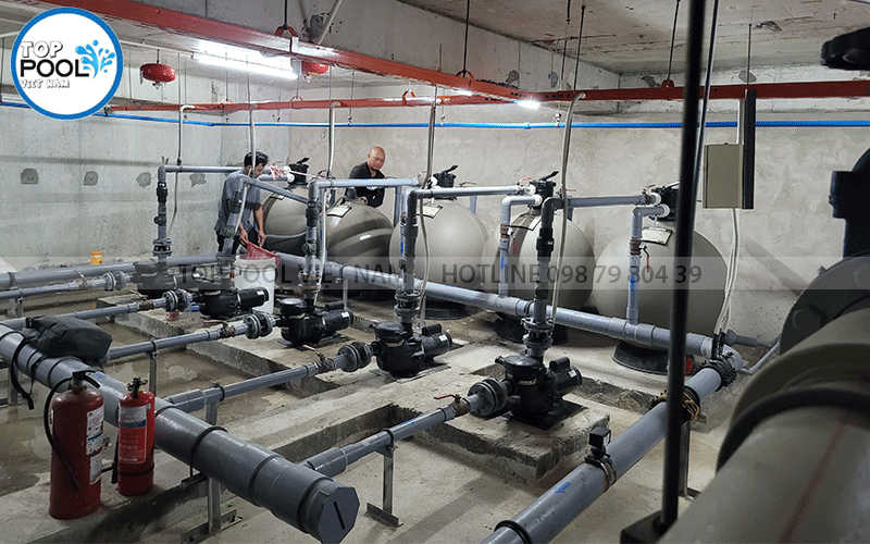 hình ảnh sửa chữa bình lọc cát hồ bơi
