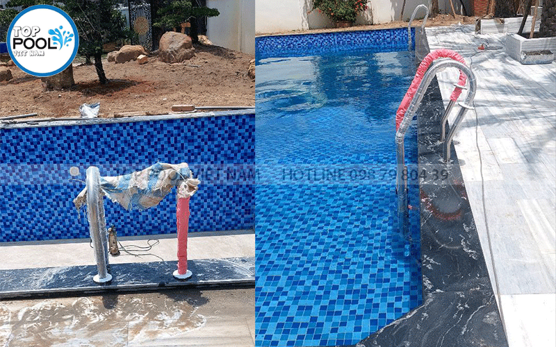 thang inox hồ bơi