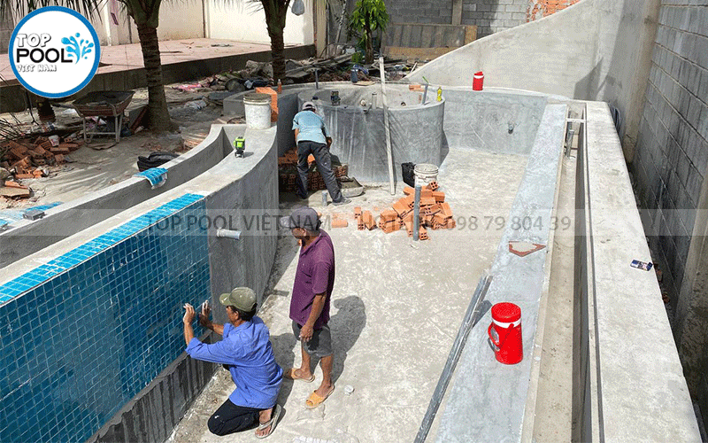 thi công bể bơi gia đình tại Đồng Nai