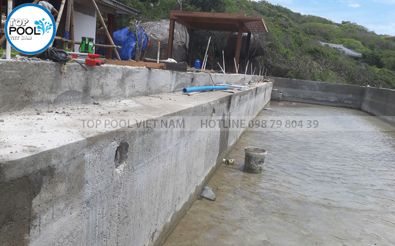 thi công bể bơi vô cực tại Đồng Nai
