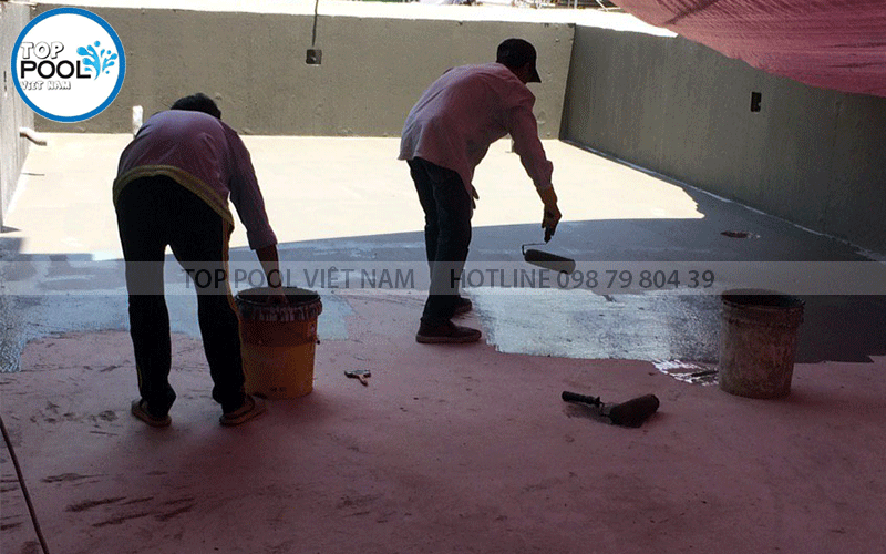thi công chống thấm hồ bơi
