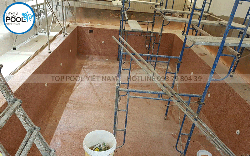 thi công hồ bơi mini tại Long An