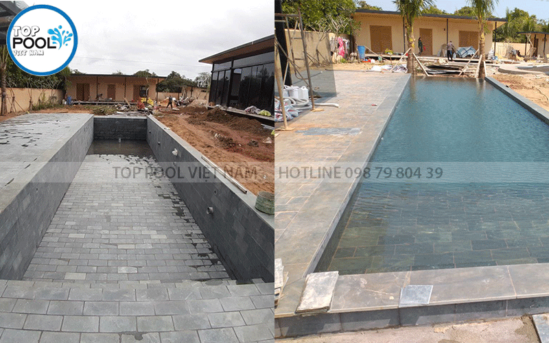 thi công hồ bơi mini