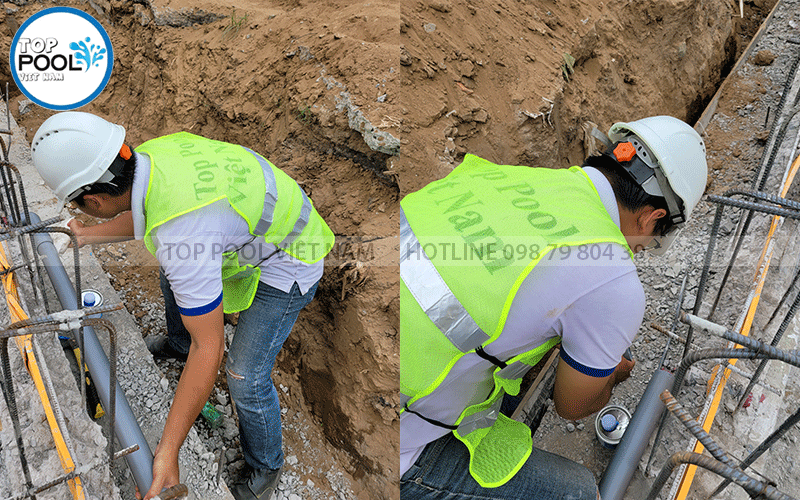 thi công hồ bơi trường học