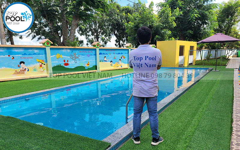 thi công máy lọc nước hồ bơi