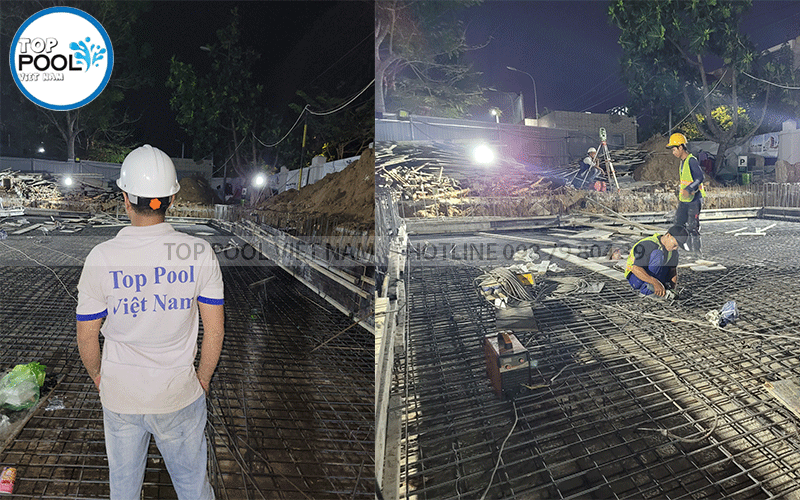 Giai đoạn đan sắt hồ bơi