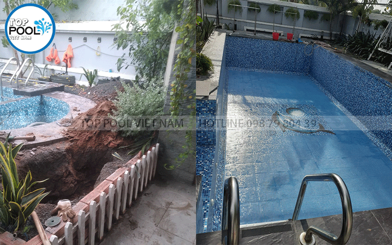 thi công sửa chữa hồ bơi