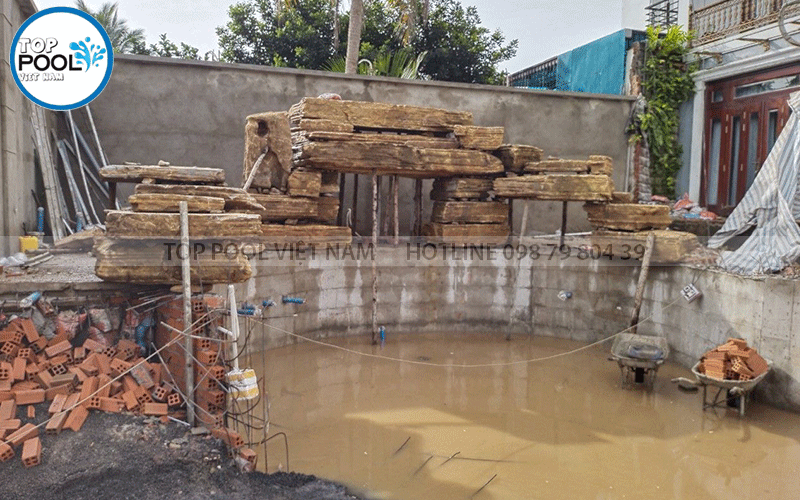 thi công thác nước hồ bơi