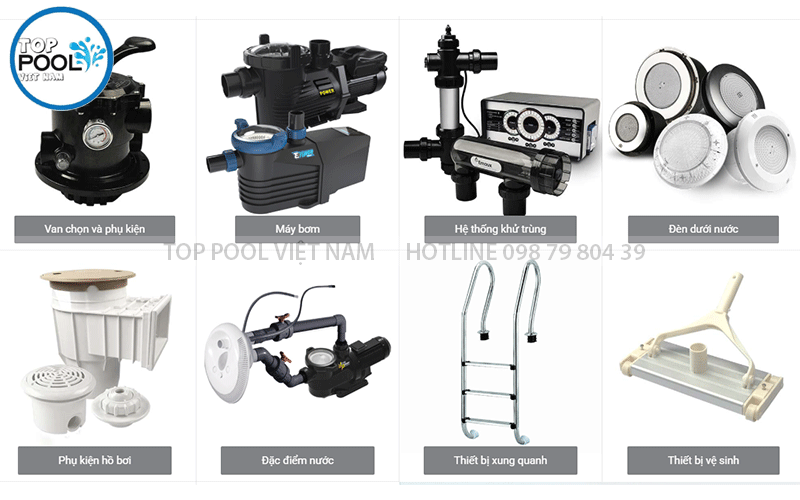 Thiết bị hồ bơi chính hãng