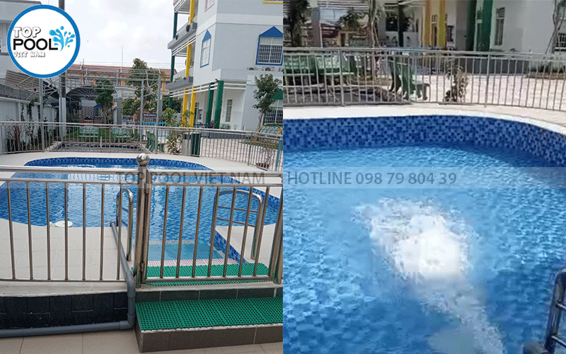 thiết bị lọc nước bê bơi trường học