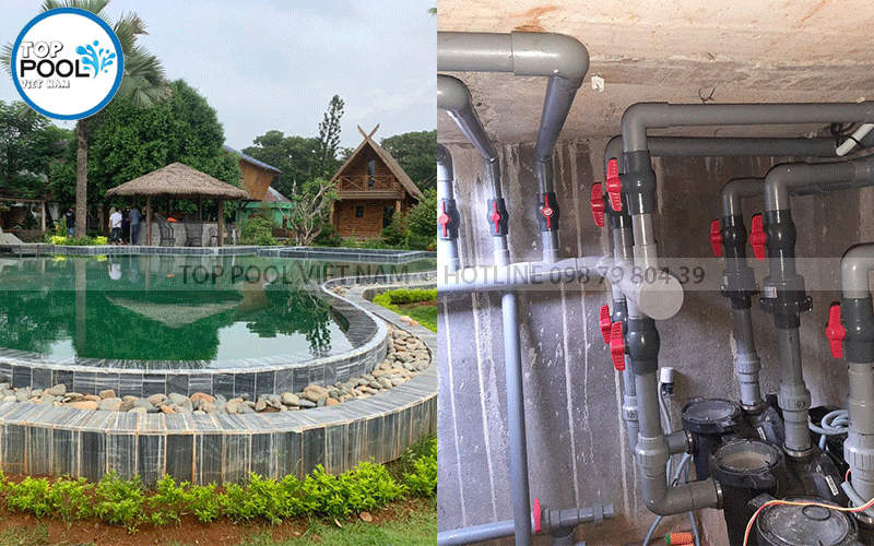 thiết bị lọc nước hồ bơi Homestay