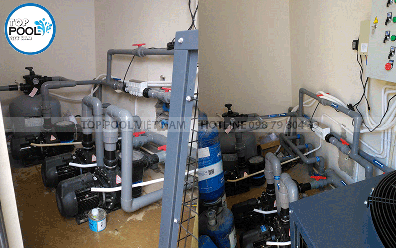 thiết bị lọc nước hồ bơi mini cho bé