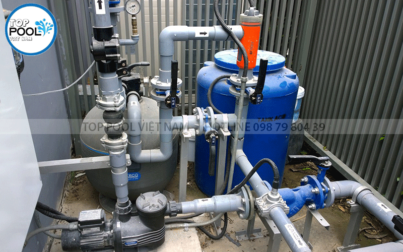 thiết bị xử lý nước hồ bơi gia đình