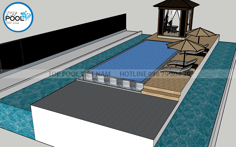 thiết kế 3d hồ bơi gia đình