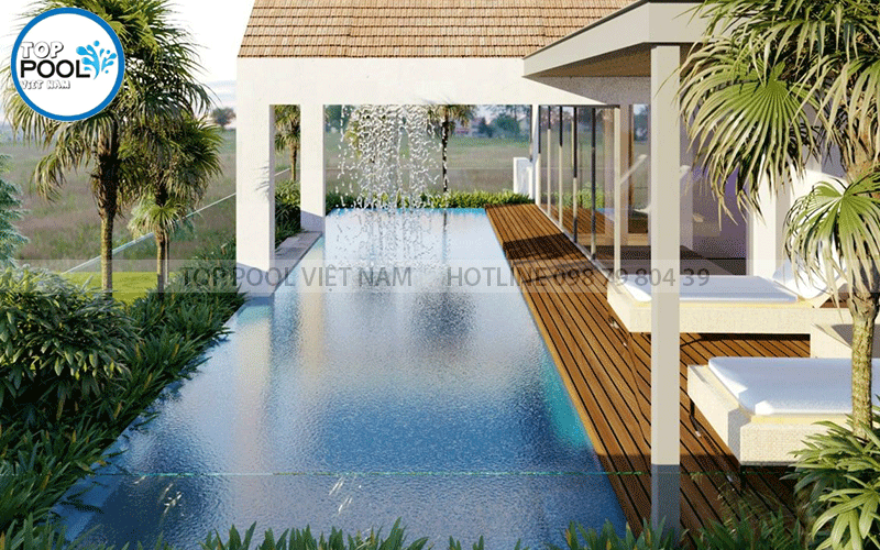 thiết kế 3d hồ bơi sân thượng