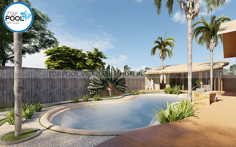 thiết kế bể bơi gia đình mini