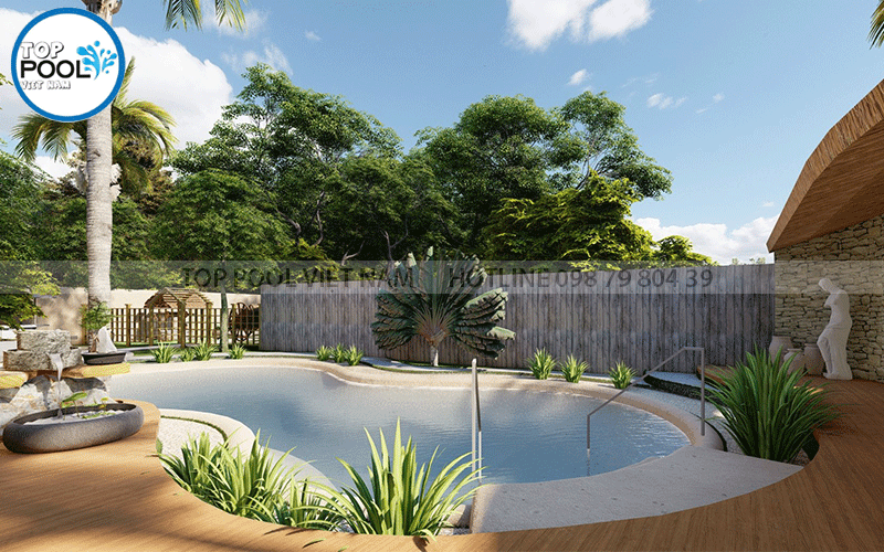 thiết kế biệt thự có hồ bơi trong nhà