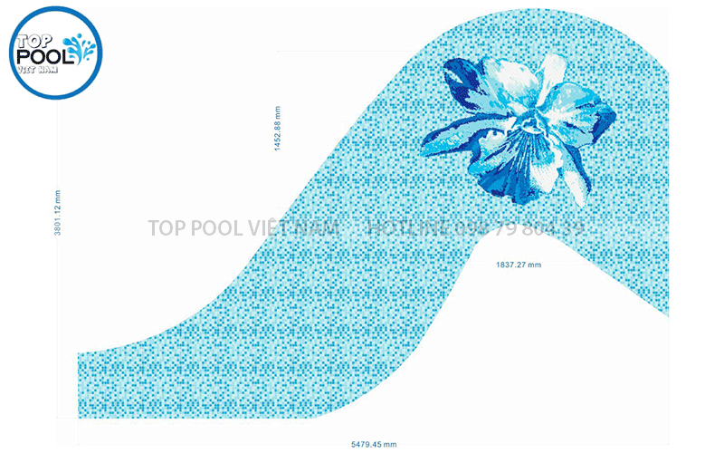 thiết kế gạch mosaic bể bơi