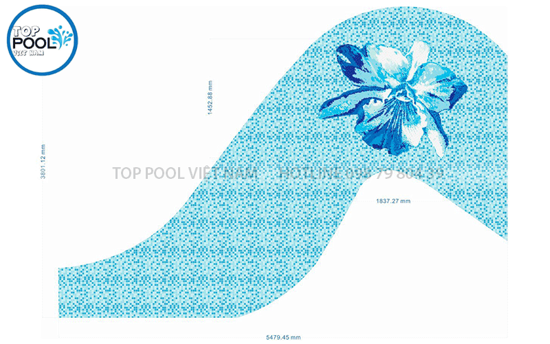thiết kế gạch mosaic hồ bơi
