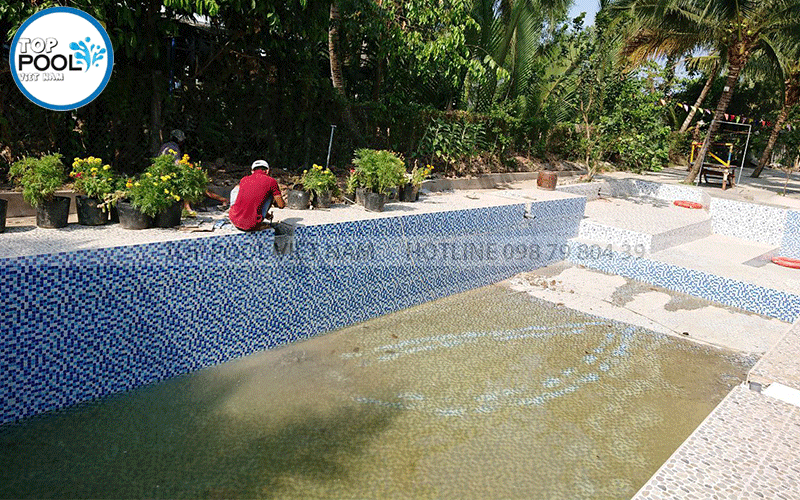 thiết kế hồ bơi gia đình bến tre