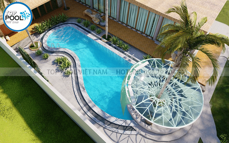 thiết kế hồ bơi gia đình tại bến tre