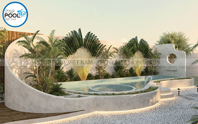 Thiết kế hồ bơi sân vườn