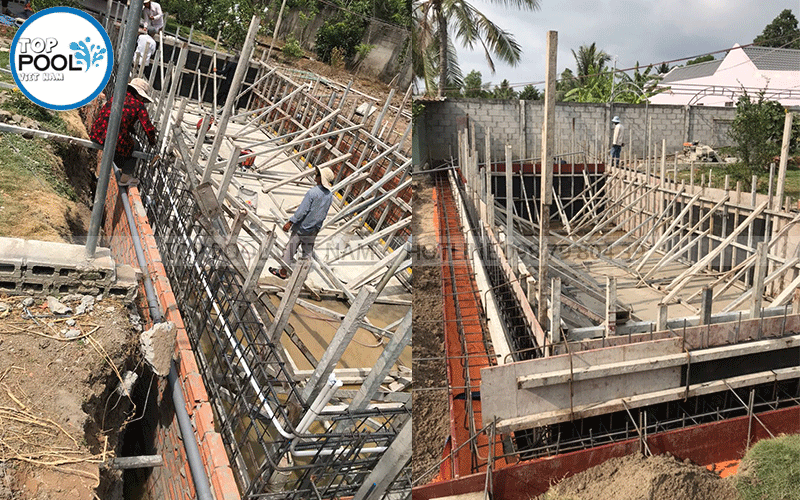 thiết kế hồ bơi sân vườn