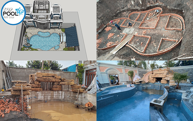 thời gian thi công hồ bơi