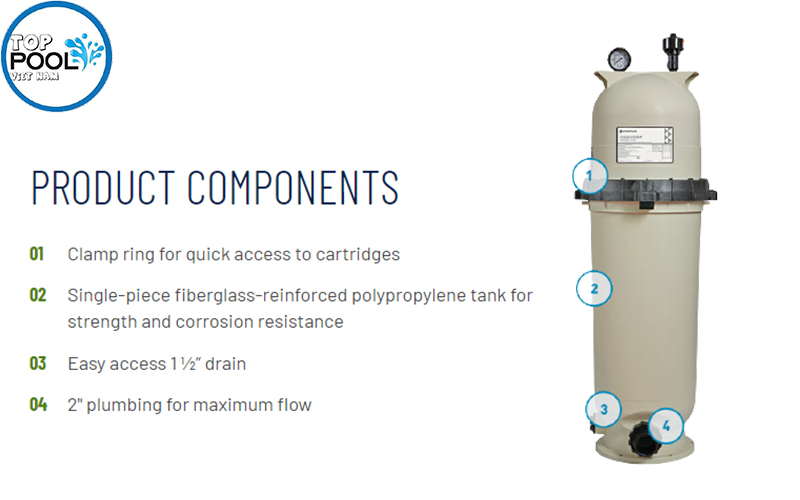 Tính năng vược trội bộ lọc vải Pentair CC100