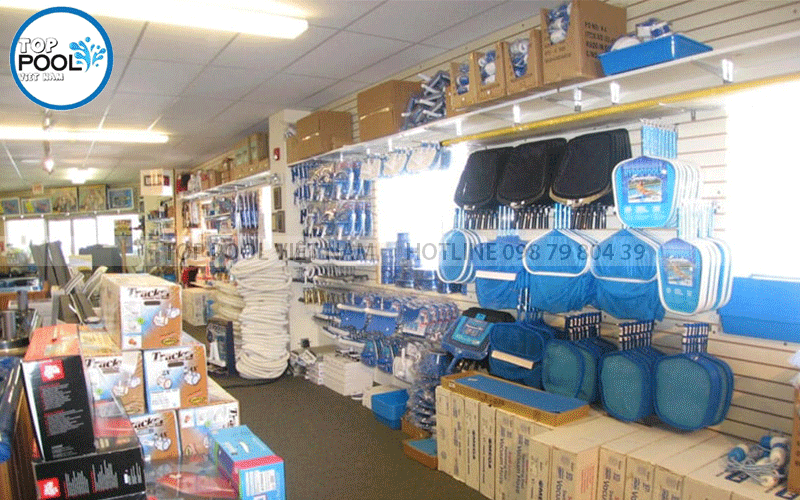 cửa hàng trưng bày thiết bị hồ bơi