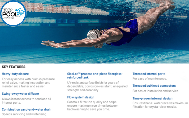 Bình lọc nước hồ bơi Pentair TR100 