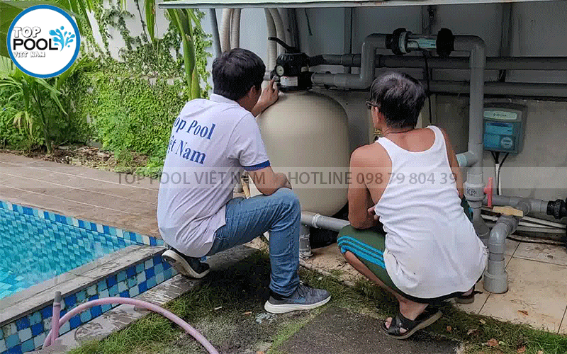 vận hành bình lọc cát hồ bơi