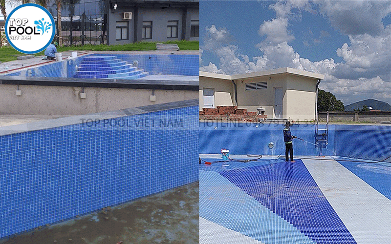 vệ sinh hồ bơi công cộng