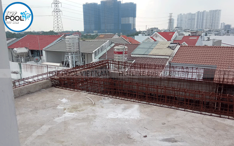 xây dựng bể bơi mini trên sân thượng