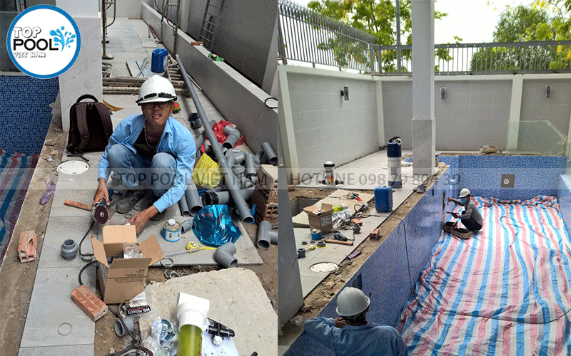 xây dựng bể bơi trong nhà tại Long An