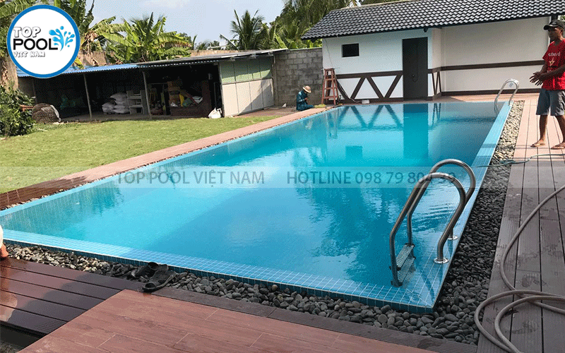 xây dựng hồ bơi biệt thự tại Long An