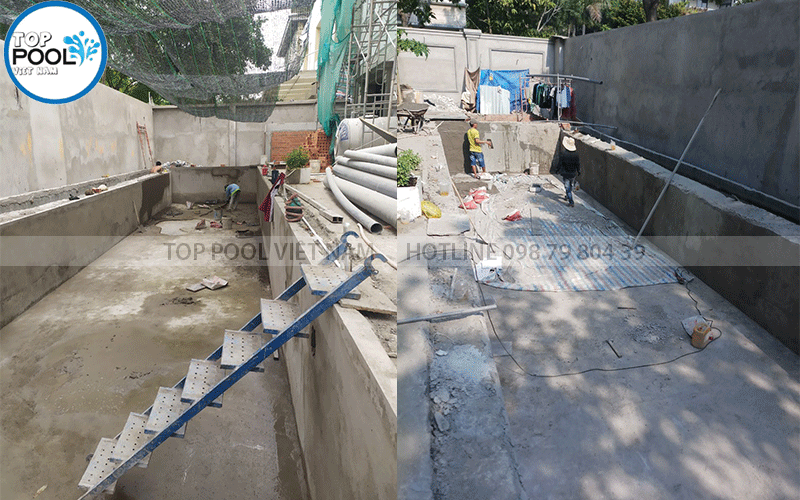 xây dựng hồ bơi sân vườn