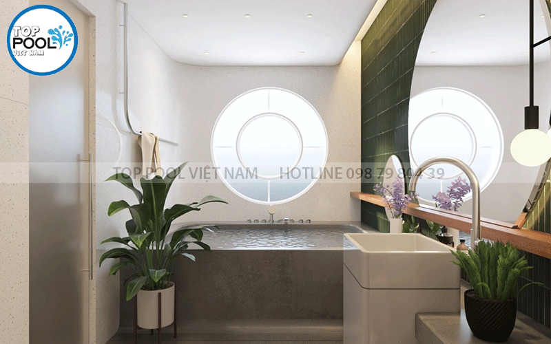 phối cảnh hồ Jacuzzi